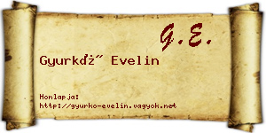 Gyurkó Evelin névjegykártya